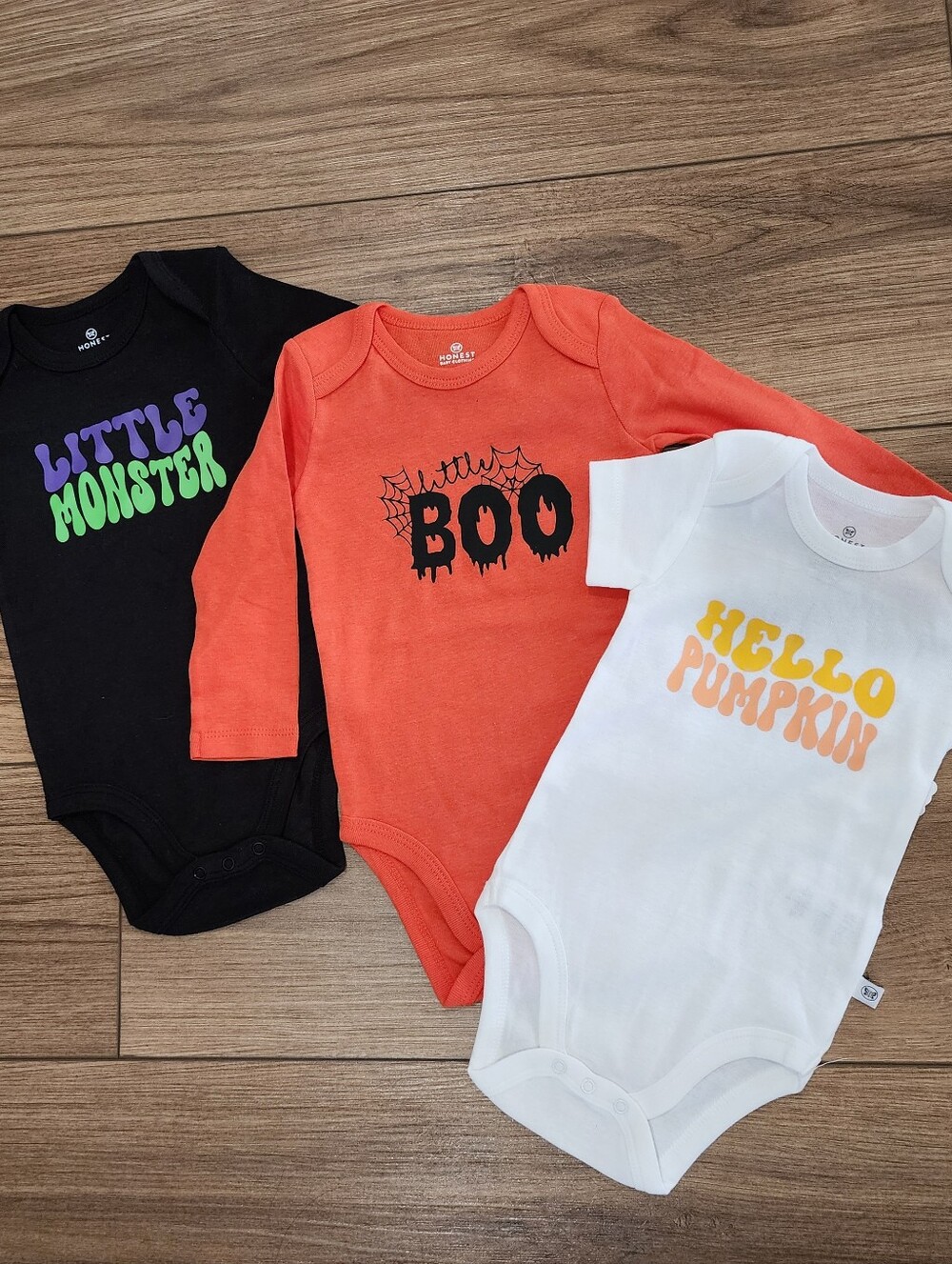 Honest Baby Clothing 3 Piece Baby Bodysuit Set, New Organic